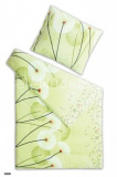 Pěkné povlečení z mikroflanelu s květinovým vzorem Pampeliška pistáciová,  | 140x200, 70x90 cm