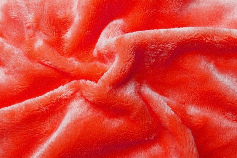 Jednobarevné mikroflanelové prostěradlo v barvě oranžové (červený grep), Svitap