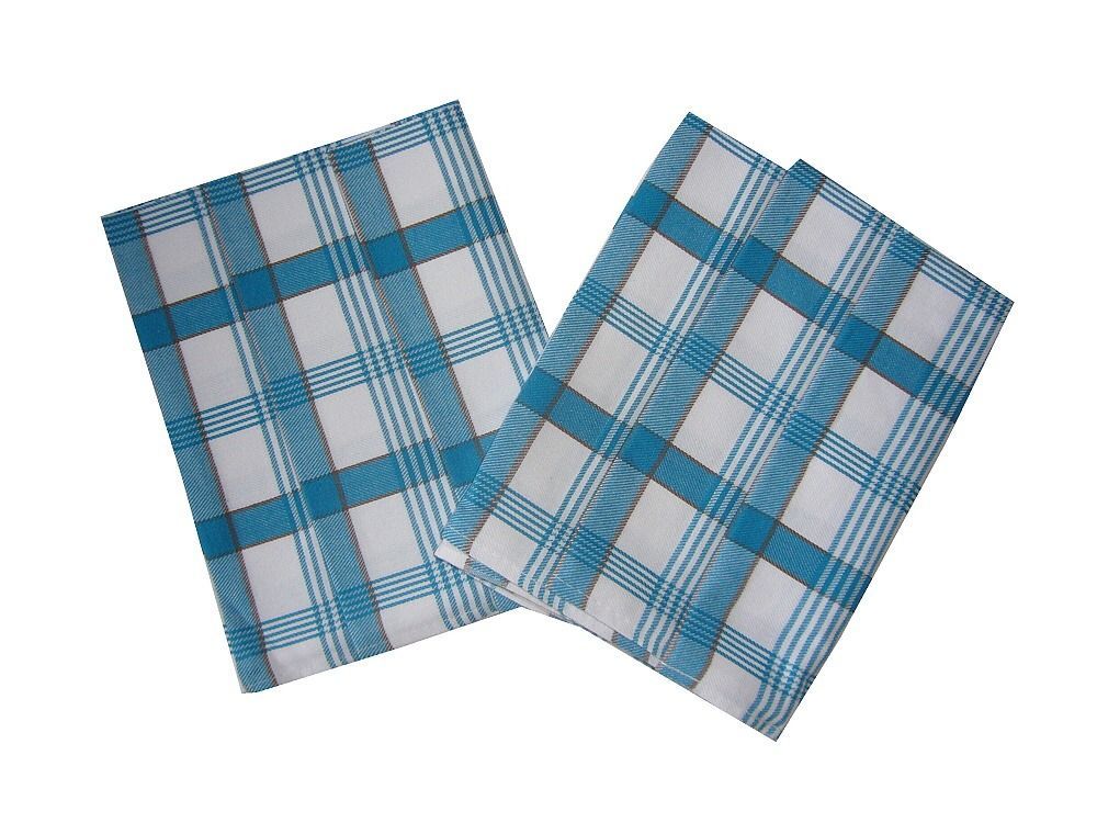 Extra savé utěrky s káro vzorem v modré barvě - 3 ks Svitap