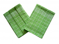 Do každé kuchyně kvalitní utěrka z egyptské bavlny Pozitiv - zelená/bílá - 3 ks, | rozměr 50x70 cm.