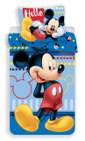 Pro děti do modré barvy laděné bavlněné ložní povlečení Mickey 004 Hello, | 140x200, 70x90 cm