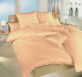 Povlečení bavlna Proužky oranžové | 140x200, 70x90 cm