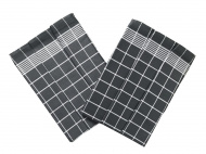 V kombinaci barev šedé a bílé kvalitní kuchyňská Utěrka Pozitiv Egyptská bavlna šedá/bílá - 3 ks, | rozměr 50x70 cm.