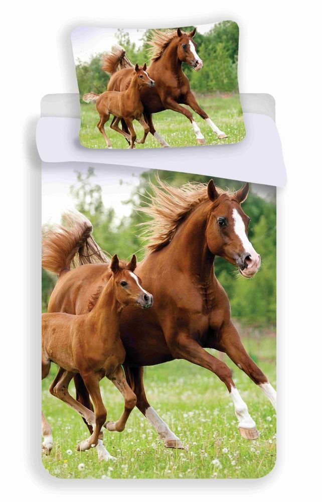 Oboustranné kvalitní bavlněné ložní povlečení fototisk Horse 04, Jerry Fabrics