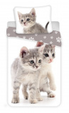 Kvalitní oboustranné bavlněné ložní povlečení fototisk Kitten grey,  | 140x200, 70x90 cm
