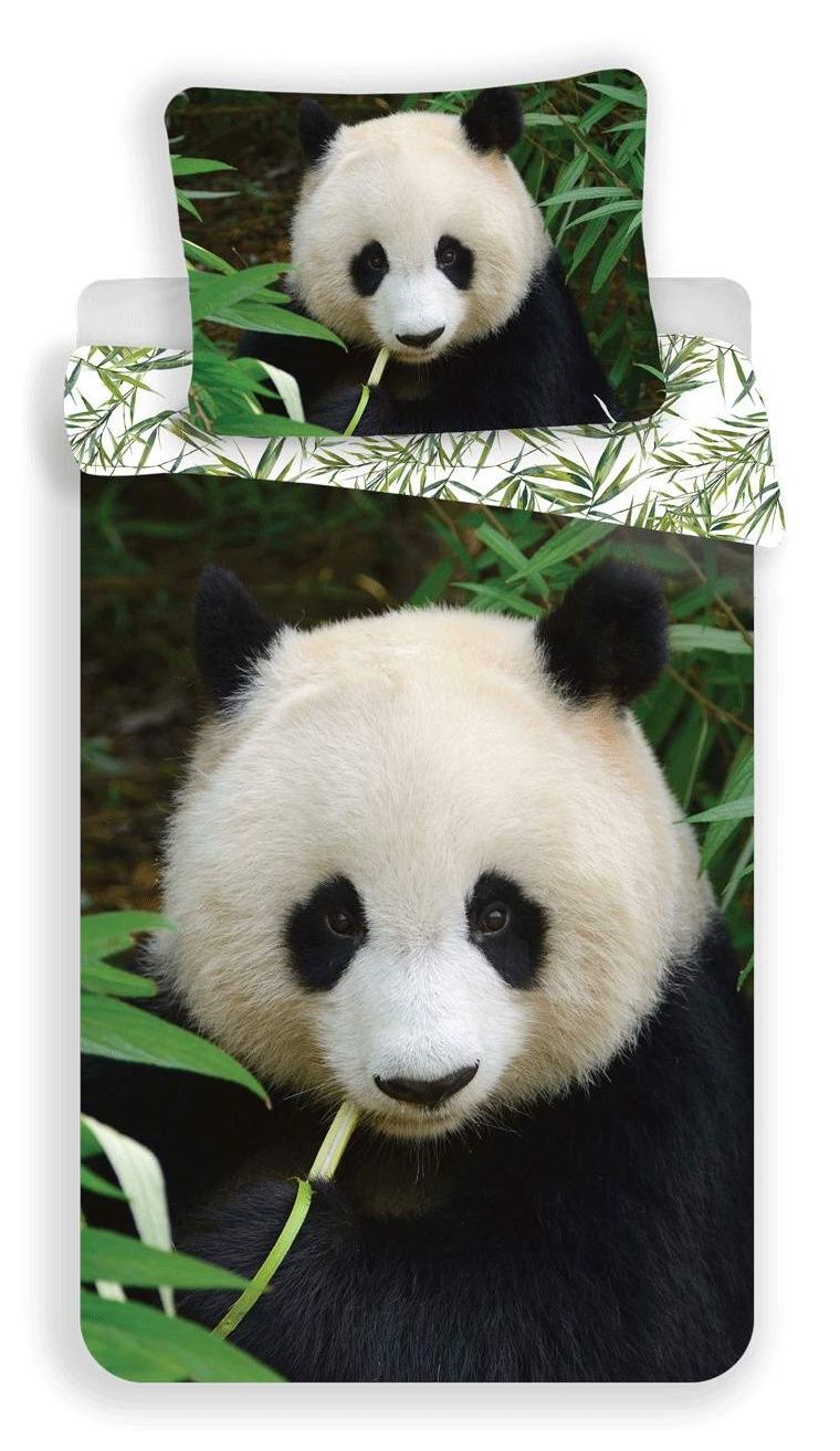 S roztomilým medvídkem kvalitní bavlněné povlečení fototisk Panda 02, Jerry Fabrics