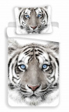 Super dětské povlečení s fotkou hlavy bílého tygra, | 140x200, 70x90 cm