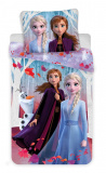 Bavlněné dětské povlečení se známými postavičkami Anny a Elsy z pohádky Frozen, | 140x200, 70x90 cm
