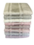 Kolekce luxusních bavlněných ručníků a osušek v sedmi barvách, | ručník krémový, rozměr 50x90 cm., ručník rose, rozměr 50x90 cm.