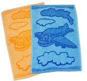 Dětský ručník Plane 30x50 cm | rozměr 30x50 cm, blue - modrý, rozměr 30x50 cm, orange - oranžový