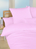 Povlečení bavlna do postýlky Puntík bílý na růžovém | 90x130, 45x60 cm