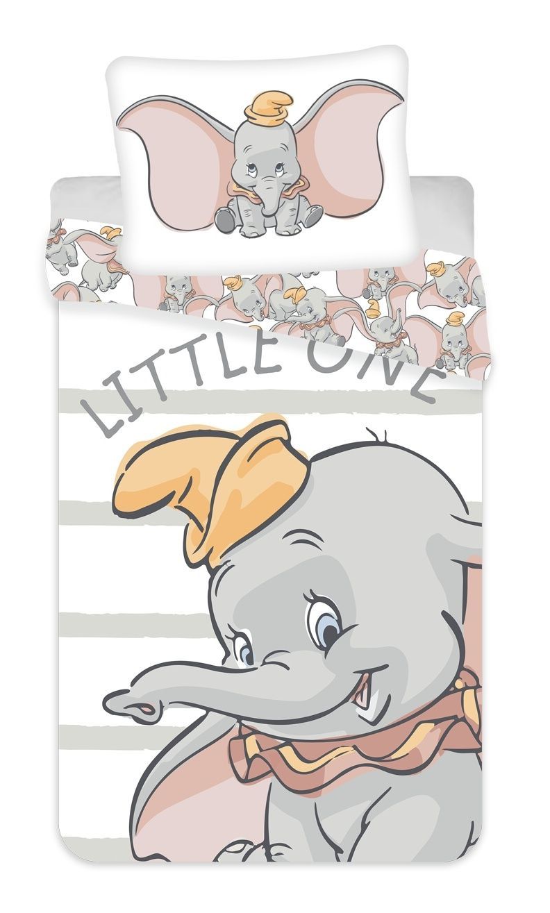 Povlečení Dumbo grey stripe Jerry Fabrics