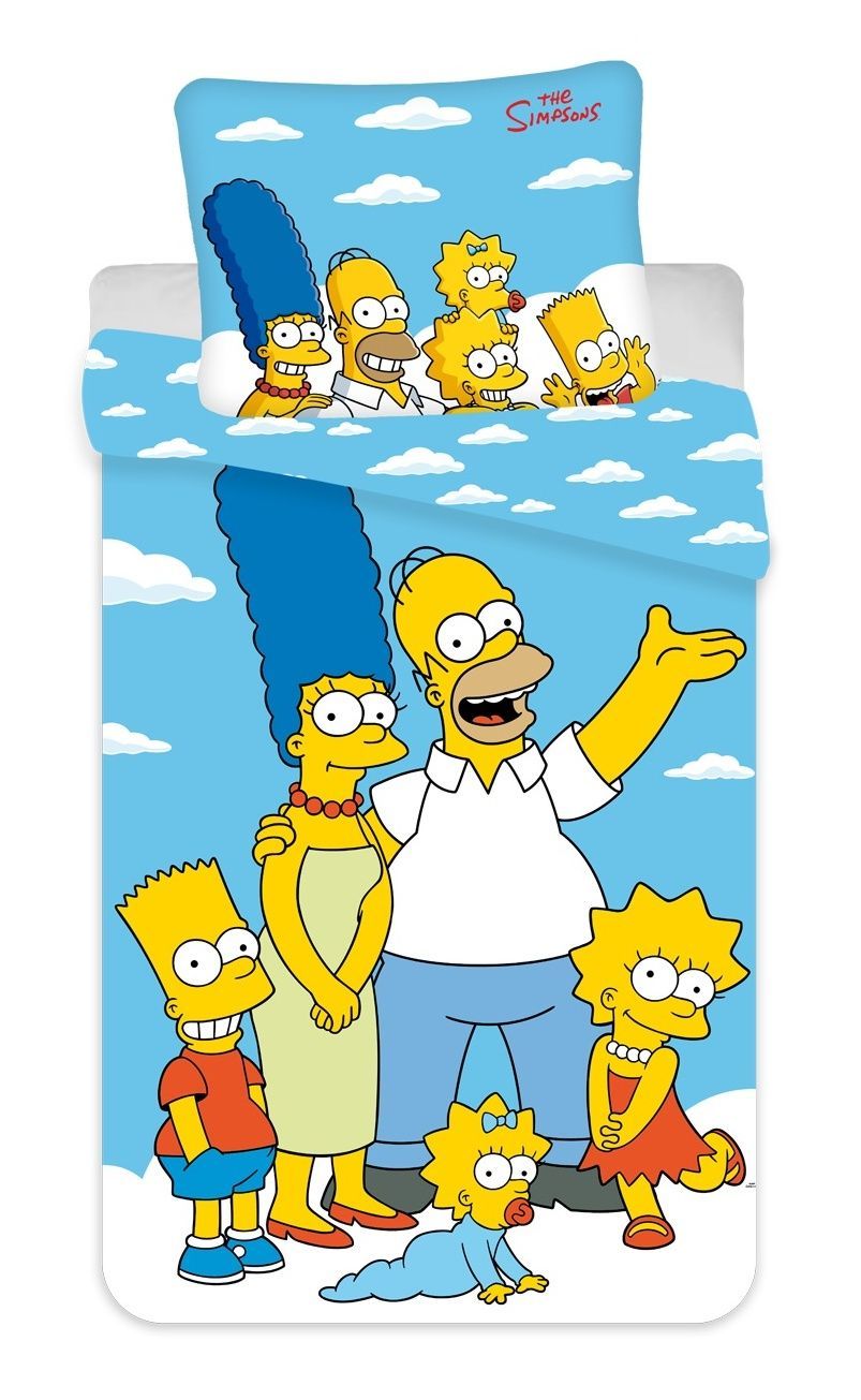 Povlečení Simpsons Family clouds 02 Jerry Fabrics