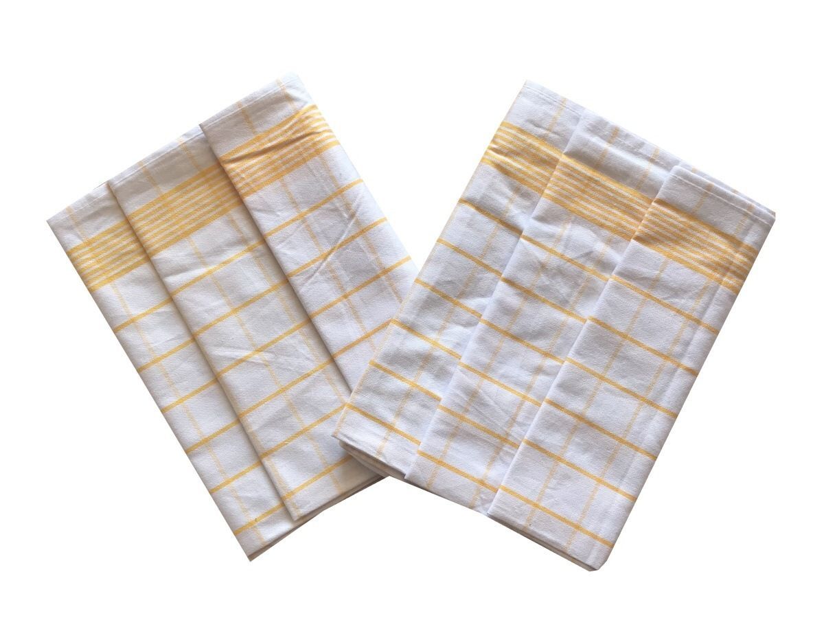 Utěrka Negativ Egyptská bavlna bílá/žlutá - 3 ks Svitap