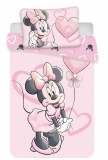 Disney povlečení do postýlky Minnie "Pink heart 02" baby | 100x135, 40x60 cm