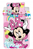 Disney povlečení do postýlky Minnie "Pink square" baby | 100x135, 40x60 cm