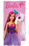 Osuška Barbie a kouzelný jednorožec | rozměr 70x140 cm.