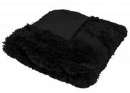 Luxusní deka s dlouhým vlasem ČERNÁ | 150x200 cm