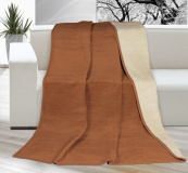 Oboustranná akrylová deka Kira hnědá/béžová, | 150x200 cm, 200x230 cm