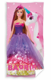Dětská plážová osuška Barbie a Jednorožec | 70x140 cm
